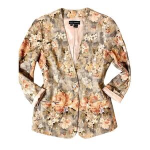 VTG Saks Fifth Avenue Linen Blazer Jacket Women’s Size 6 Excellent Condition